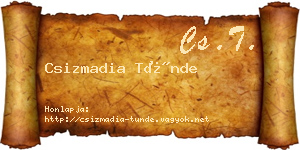 Csizmadia Tünde névjegykártya