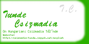 tunde csizmadia business card